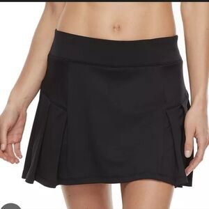 TekGear DryTek Black Pleated Tennis Workout Skort sz XL